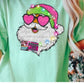 Faux Glitter Santa Graphic Tee