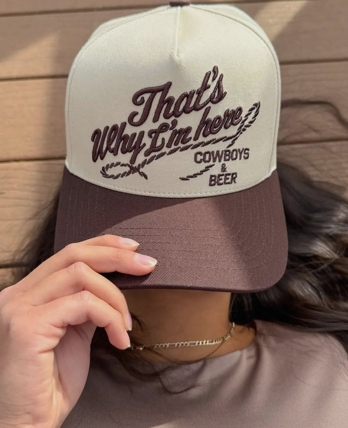 That’s Why I’m Here Embroidered Hat