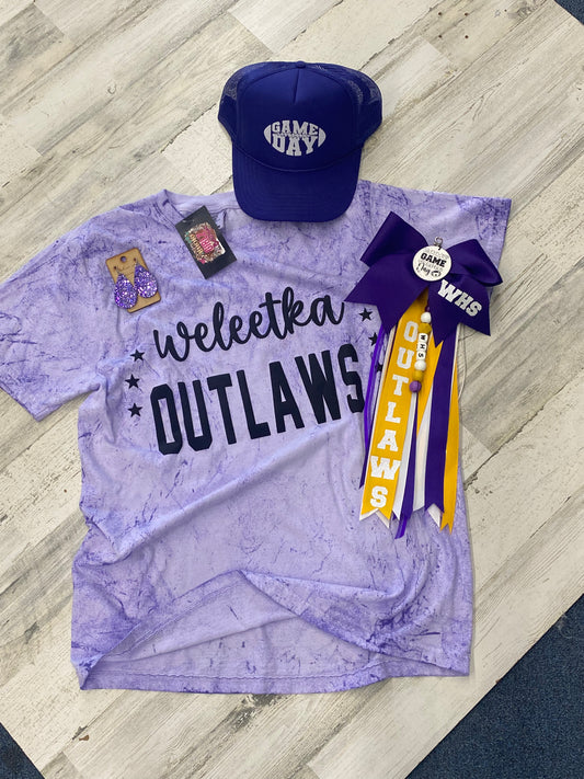 Weleetka Outlaws Puff Tee