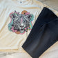 Mom Crop Comfort Colors Cheetah Top