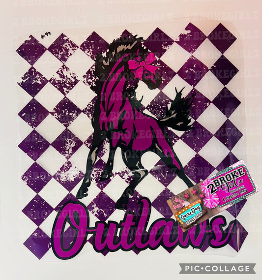 DTF Outlaws Checkered Print