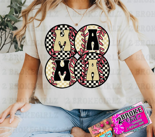 Black & Gold MAMA Baseball Graphic Tee