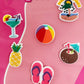 Beach Pineapple Tumbler Sleeve Charms
