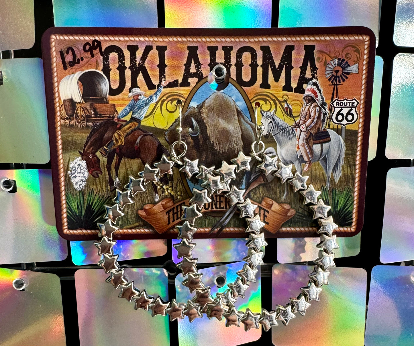 Gold or Silver Star Hoop Earrings