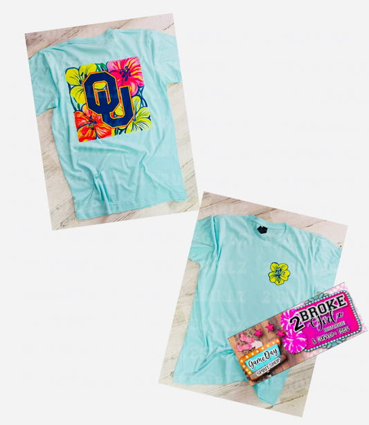 Floral Sooner Graphic Tee