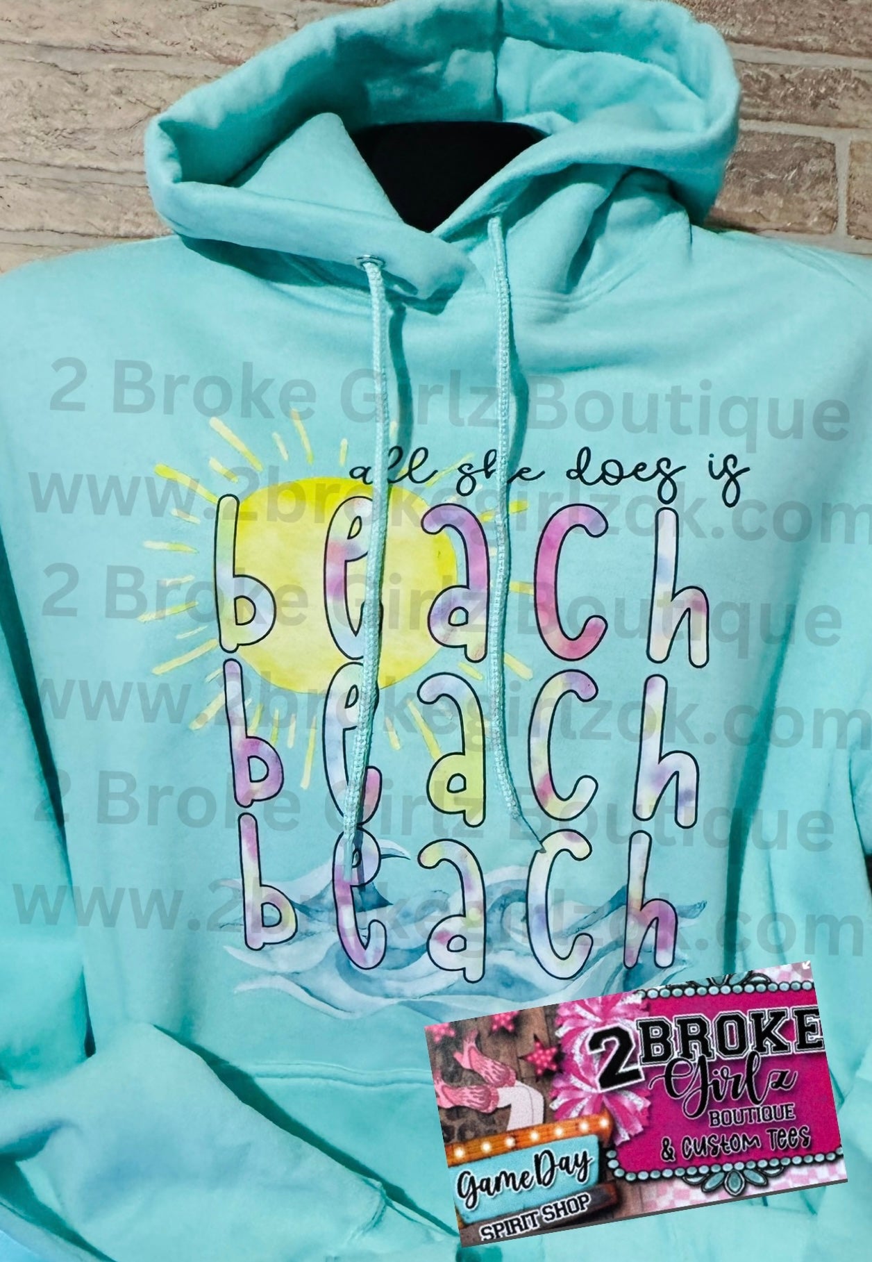 All She Does Is Beach Hoodie