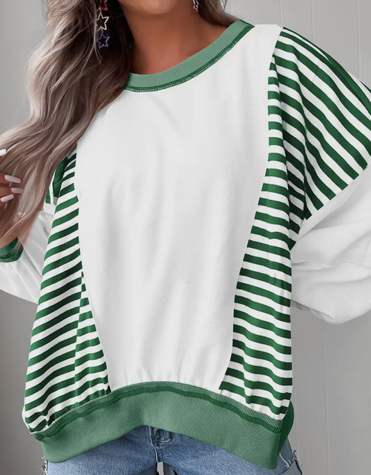 Colorblock Plus Size Oversize Sweatshirt