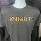 Gold and Black Knights Glitter Tee