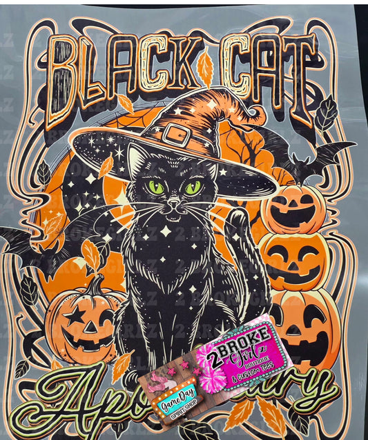 Black Cat DTF Transfer