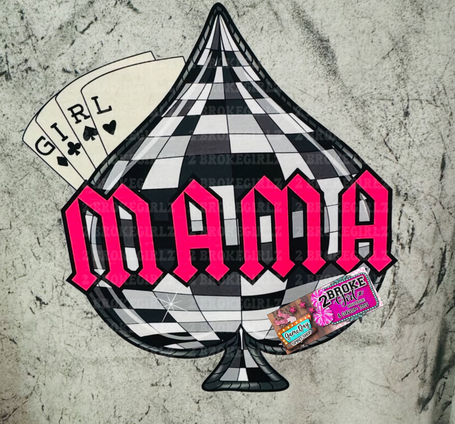 Acid Wash Comfort Colors Mama Graphic Tee