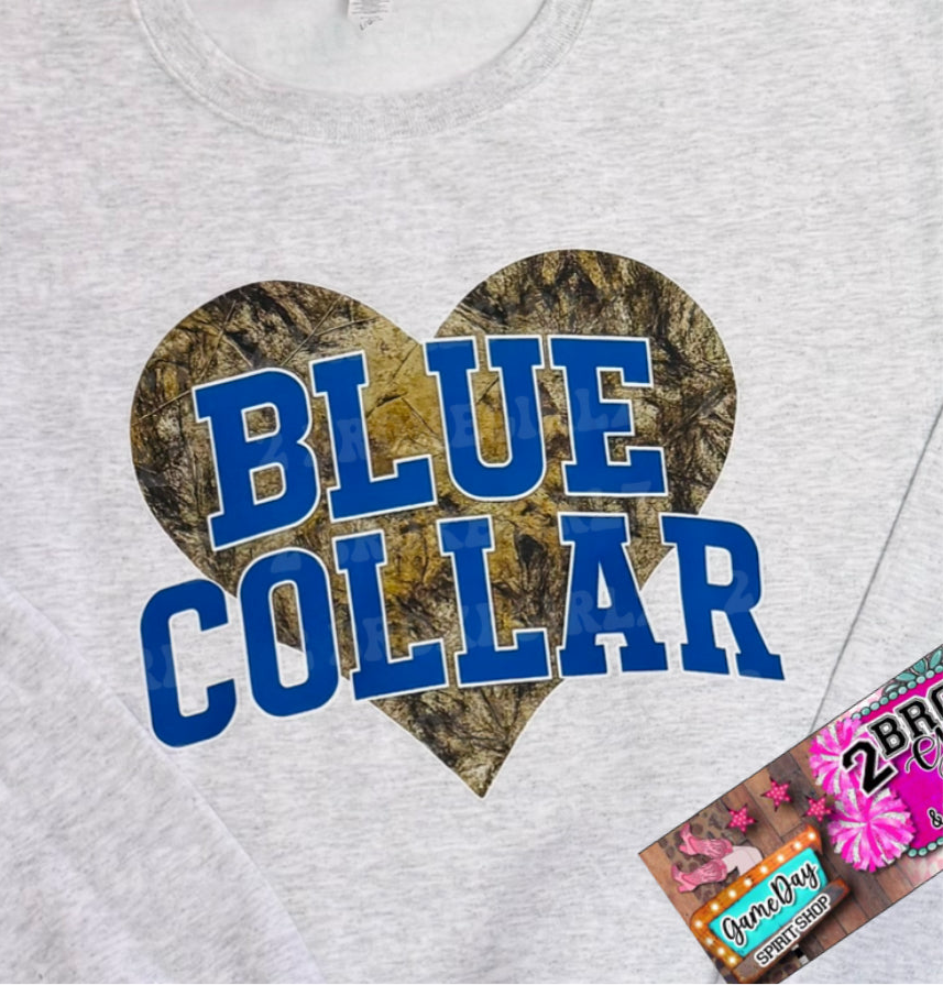 Camo Blue Collar Sweatshirt