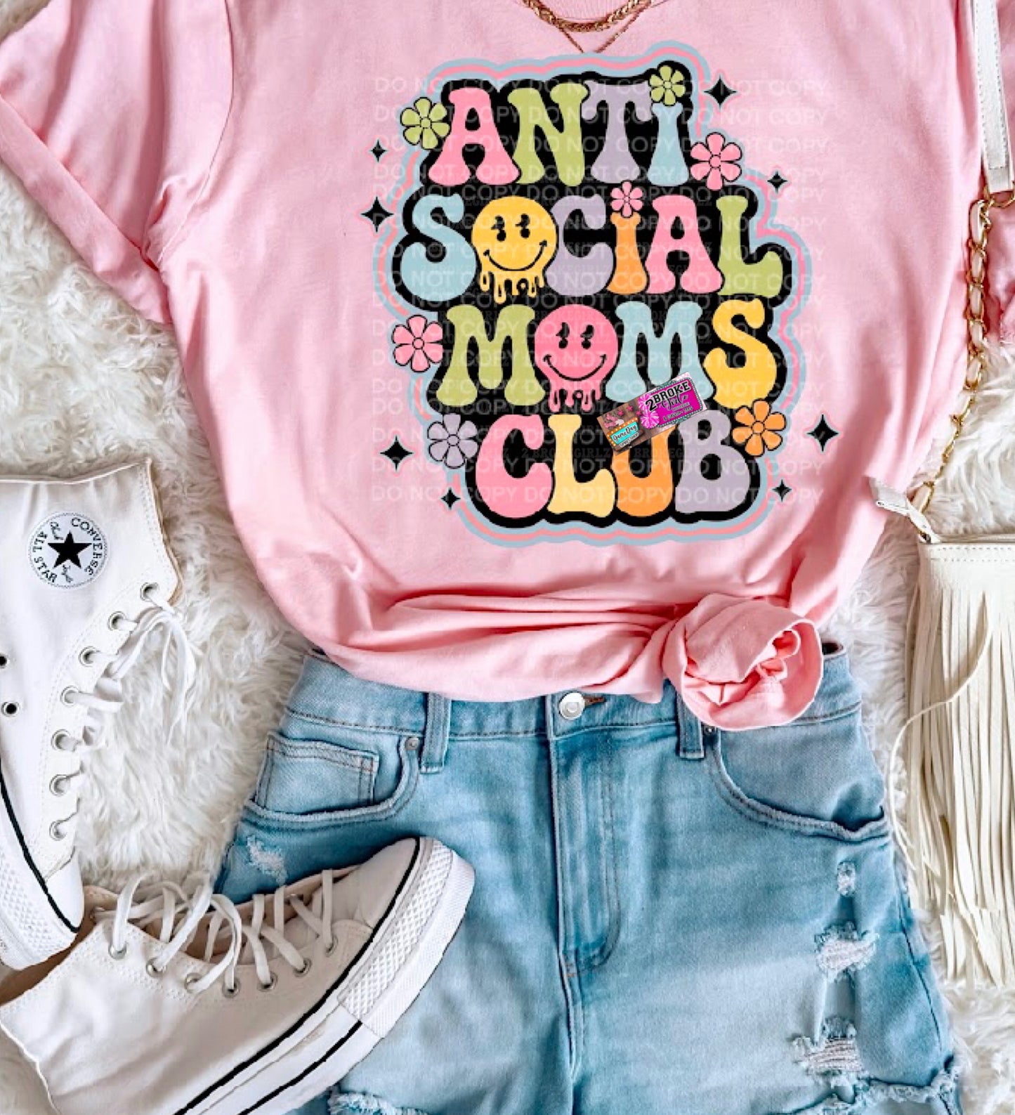 Anti Social Moms Club Graphic Tee