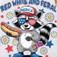Red White And Feral Graphic Tee