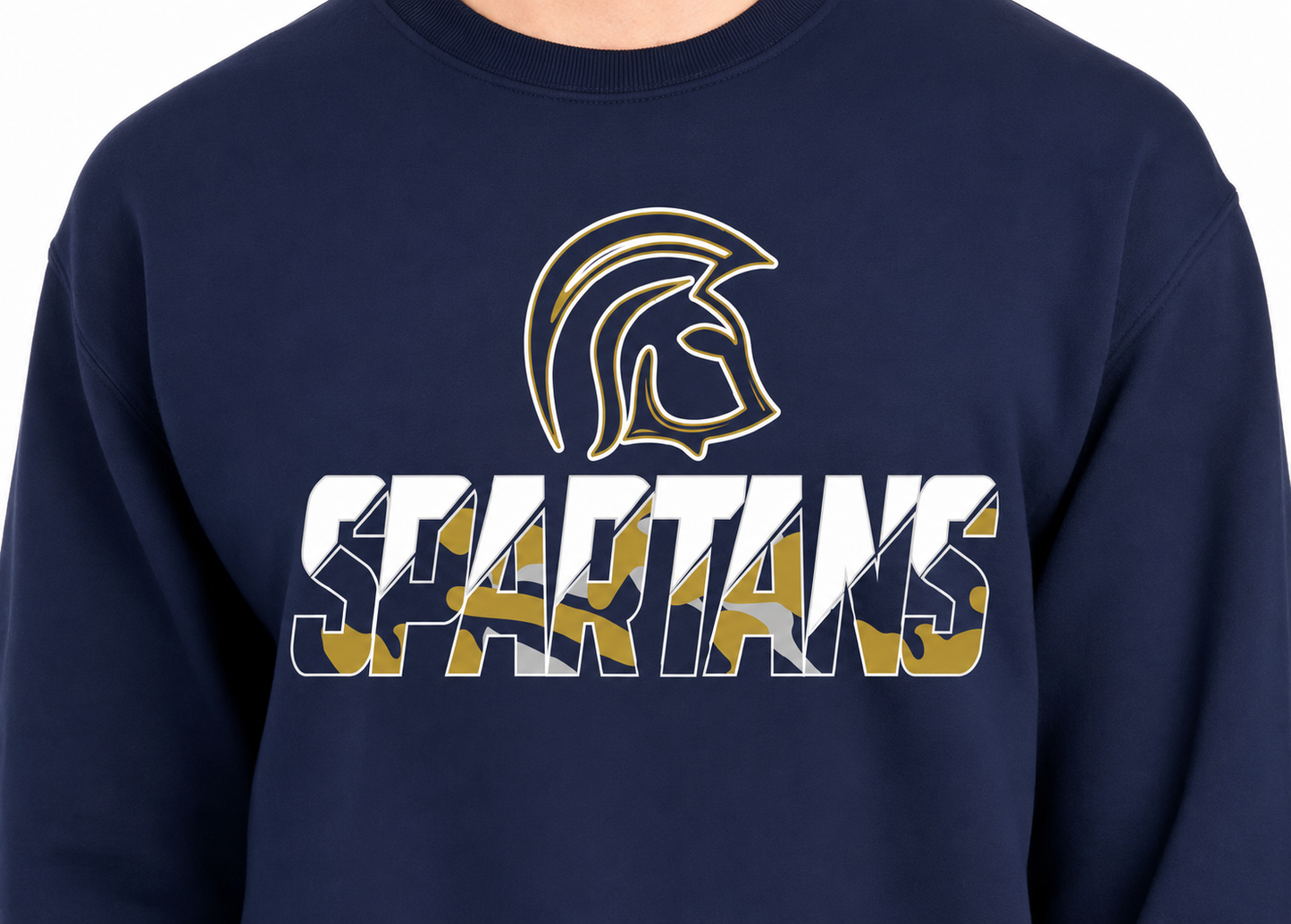 Spartans Camo Design Tee or Sweatshirt Youth-Adult Sizes
