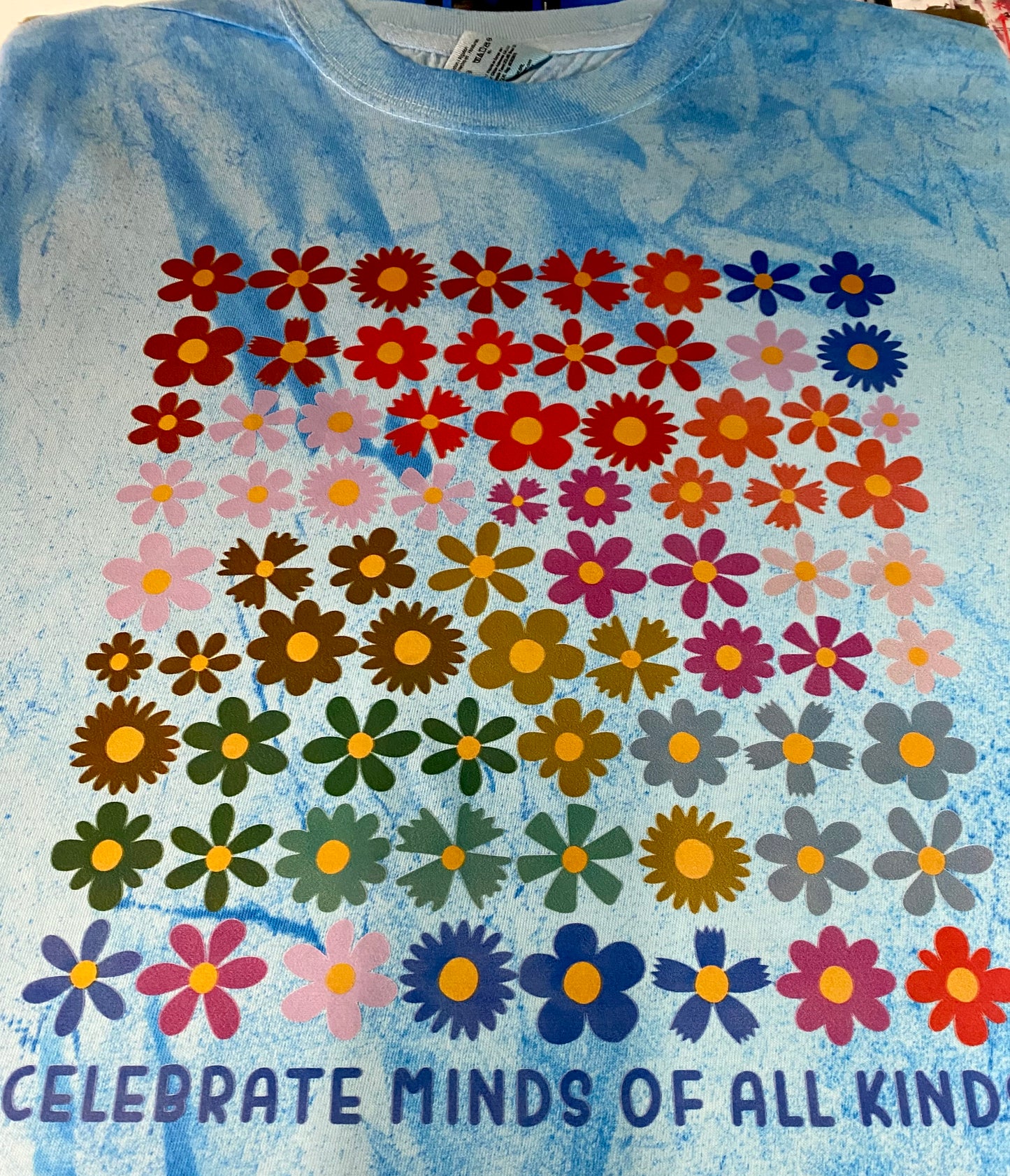 Celebrate Minds of All Kinds Tee acid Wash Tee