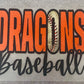 DTF Dragons Baseball Gray Tee