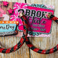 Red & Black Hoop Earrings