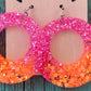 Hypoallergenic Pink & Orange Ombré Glitter Earrings