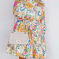 Paisley Floral Print Belted Plus
Size Dress