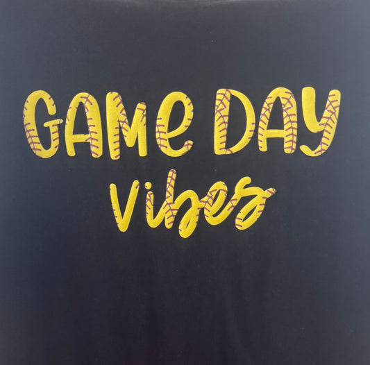 Game Day Vibes PUFF Comfort Color Mom Crop