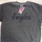 Eagles Glitter Puff Comfort Colors Mom Crop