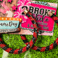 Red & Black Hoop Earrings