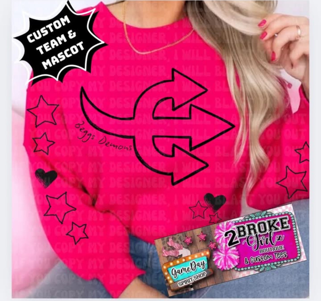 Custom Mascot Graphic Sweatshirt