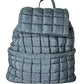 Puffer Quilted Backpack- GREY