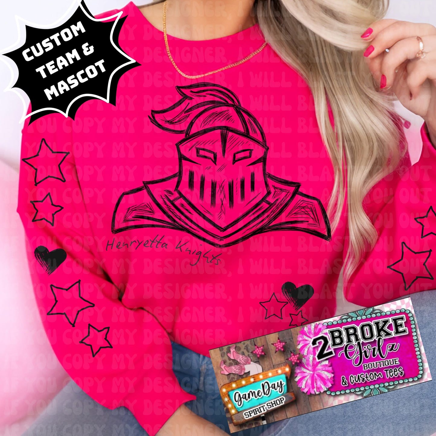 Custom Mascot Graphic Sweatshirt