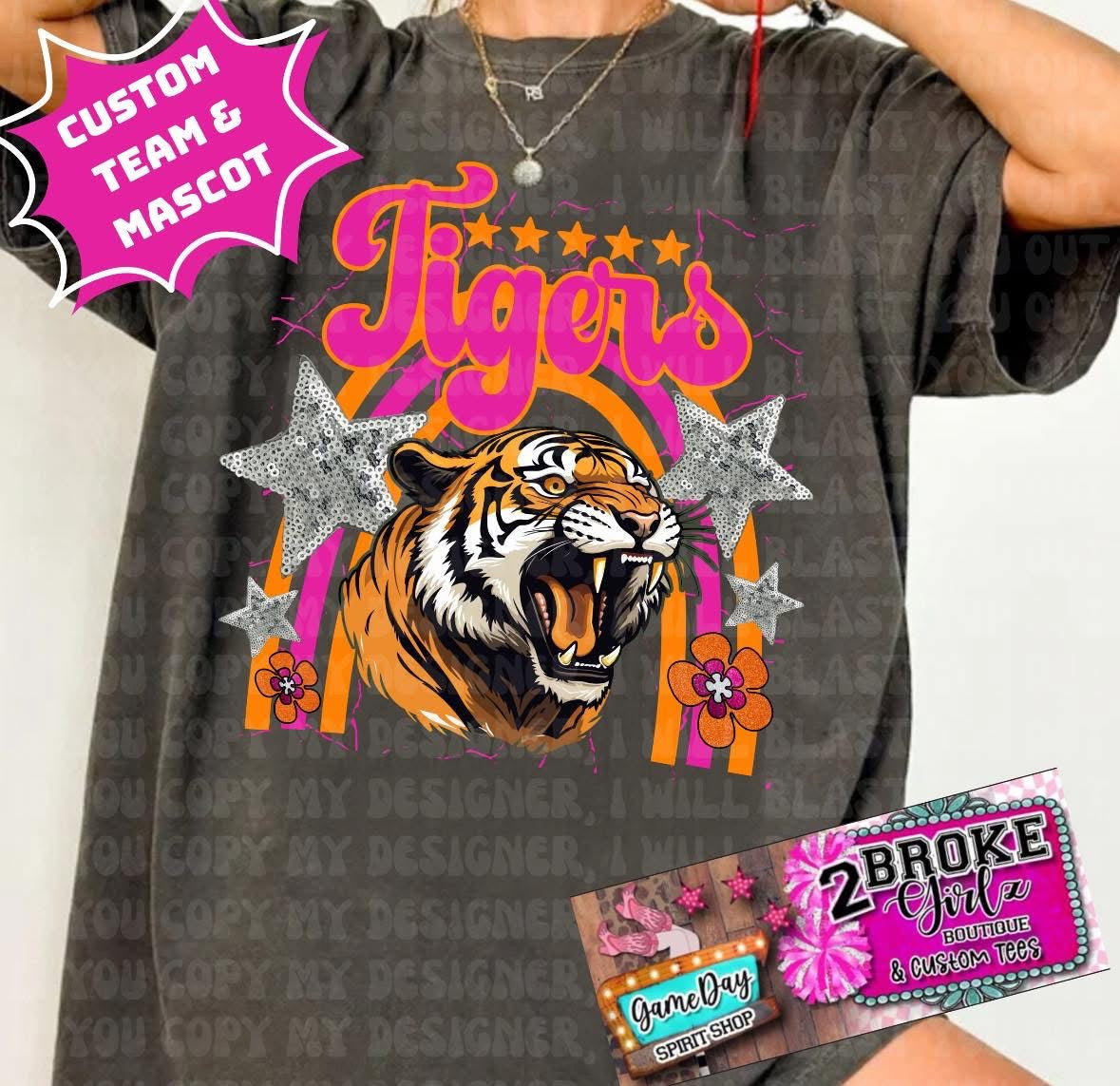 Custom School Spirit Comfort Colors Tee or Sweatshirt