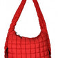Puffer Quilted Handbag - Red