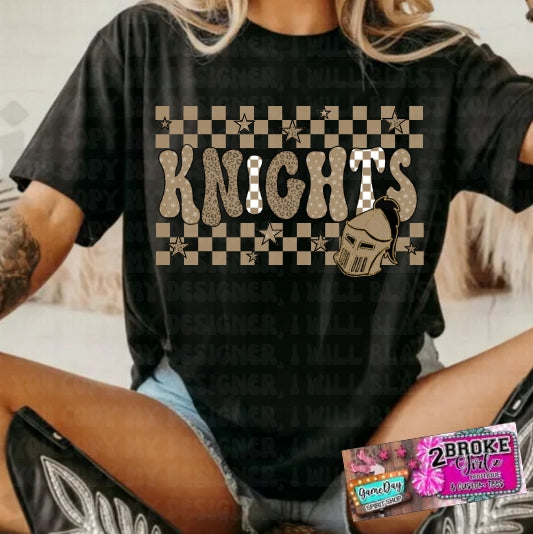 Knights checkered stacked PNG