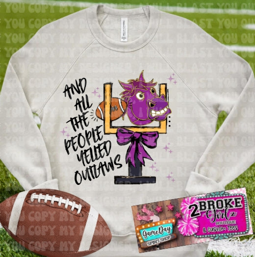 ALL THE PEOPLE YELLED OUTLAWS PNG