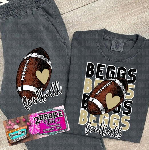 Beggs Football 2 pc set