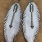 Rustic White Earrings