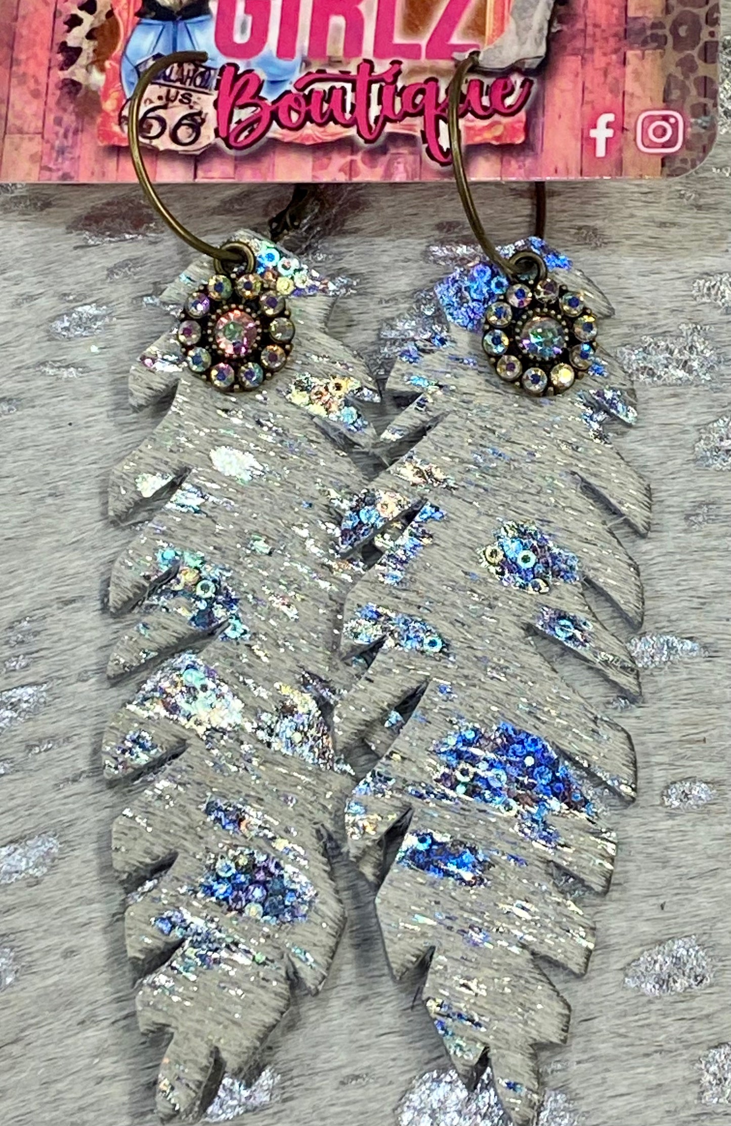 Sweet One Leather Earring